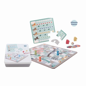 2 in 1 Game Tin - Snakes & Ladders and Horse