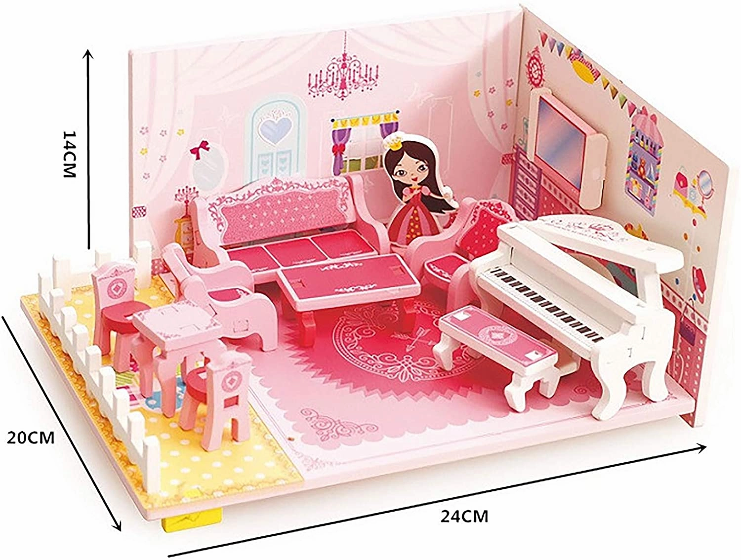 3D Assembly Series  Musician living room  wooden toy