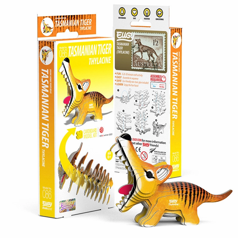 3D Cardboard Model Kit - Tasmanian Tiger