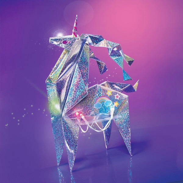 4M Kidzmaker / Holographic Light Up Origami Unicorn