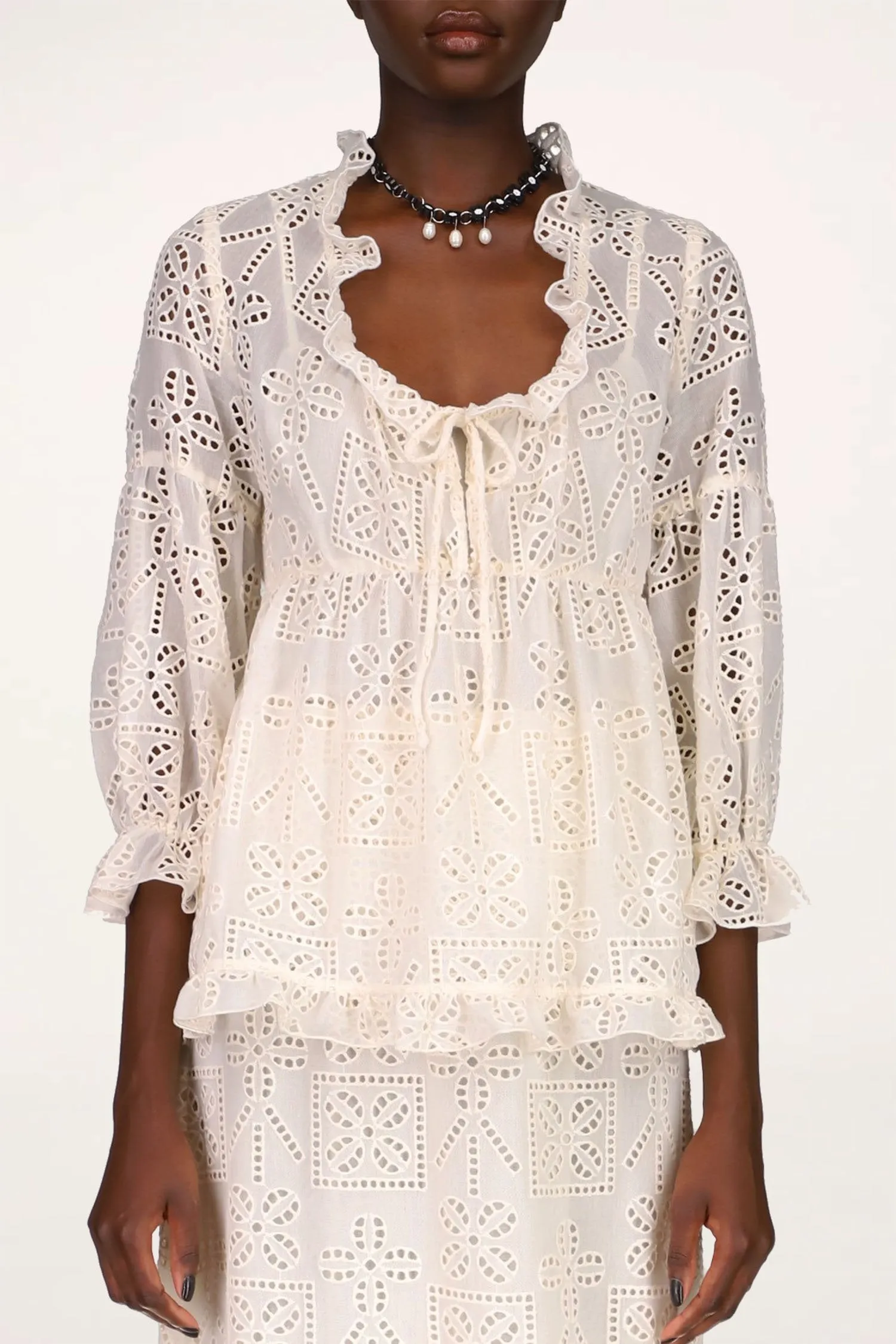 Aesthetic Eyelet Top