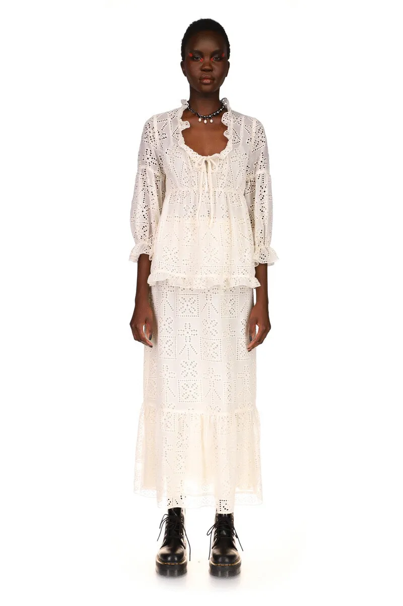 Aesthetic Eyelet Top