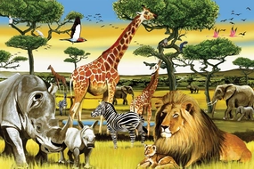 African Plains Floor Puzzle