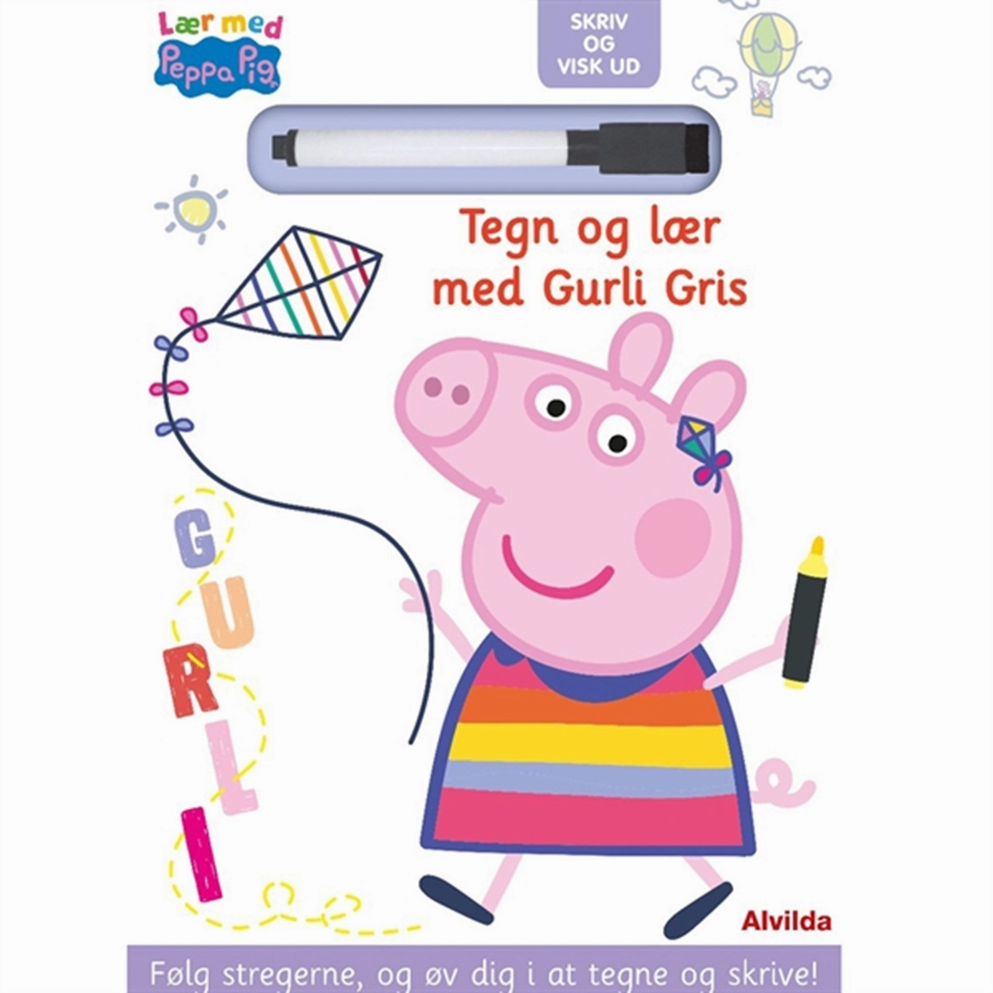 Alvilda L?r med Gurli Gris - Skriv og Visk ud - Tegn og L?r med Gurli Gris