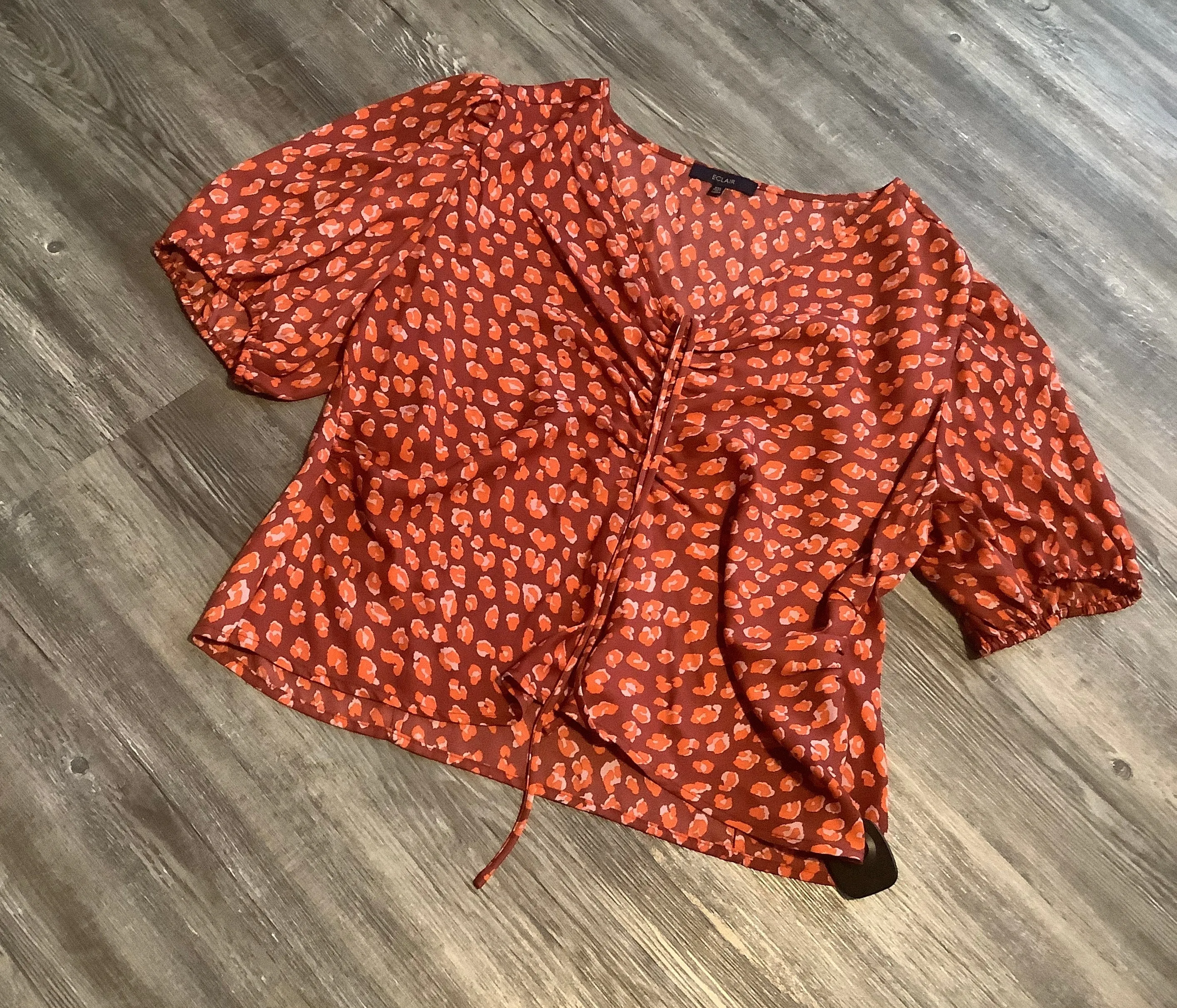 Animal Print Top Short Sleeve Clothes Mentor, Size Xxl