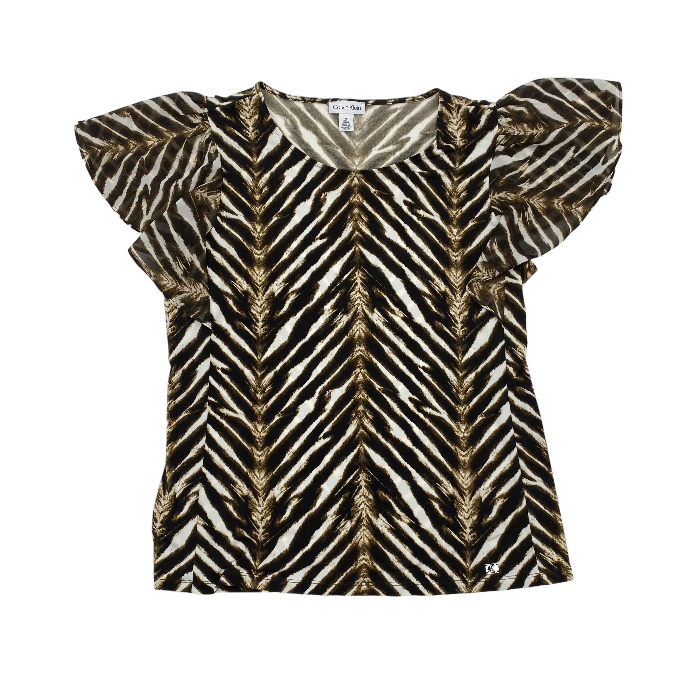 ANIMAL PRINT TOP SS by CALVIN KLEIN Size:M