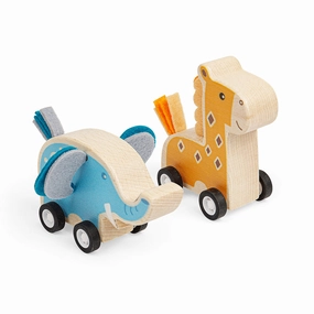 Animal Pull Backs - Elephant, Giraffe