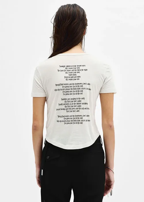Ann Demeulemeester Georgette ''Till The End'' Micro T-shirt