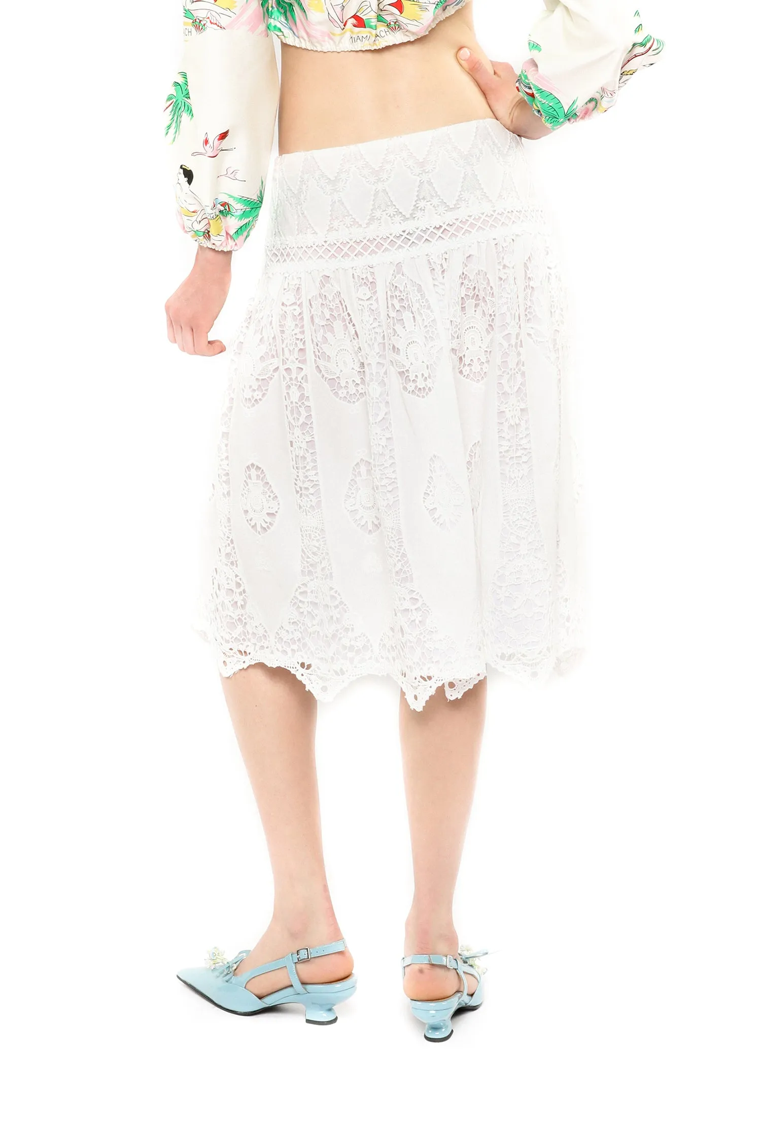 Applique Lace Combo Skirt