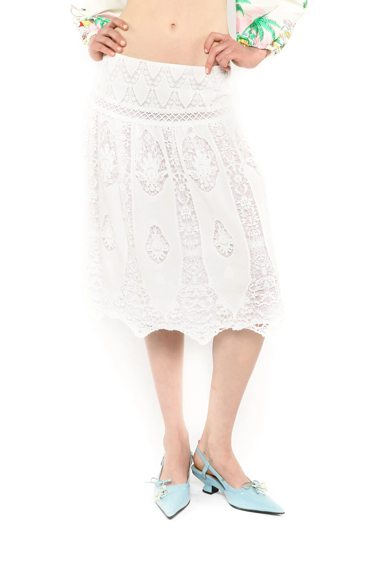 Applique Lace Combo Skirt