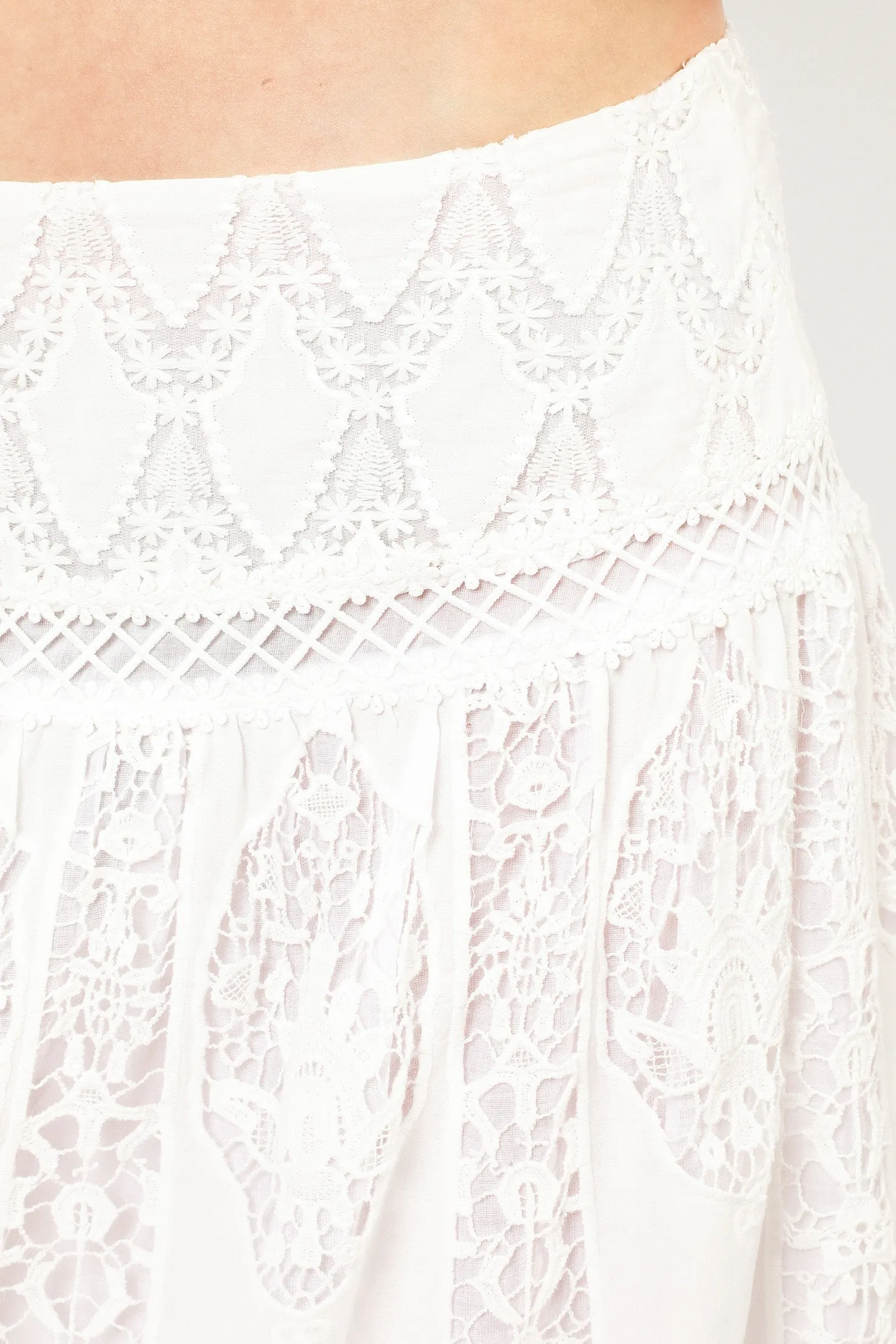 Applique Lace Combo Skirt