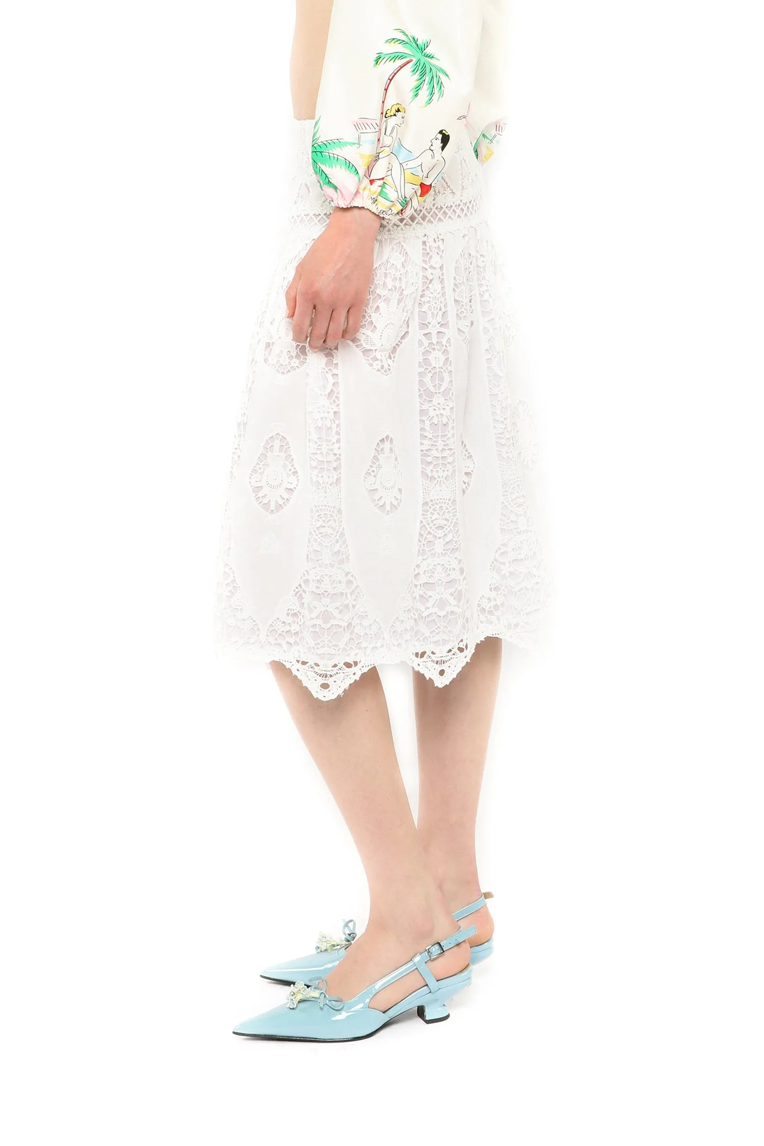 Applique Lace Combo Skirt