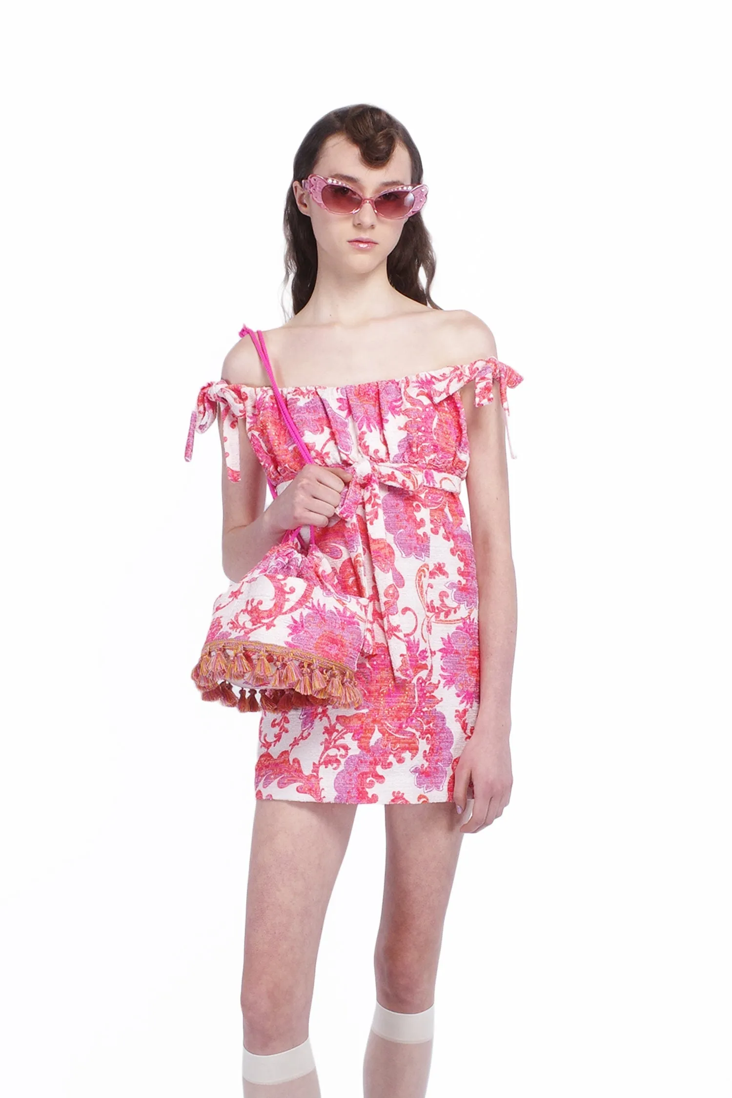 Arabesque Linen Tie Mini Dress