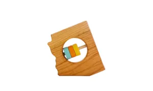 Arizona State Wooden Baby Rattle