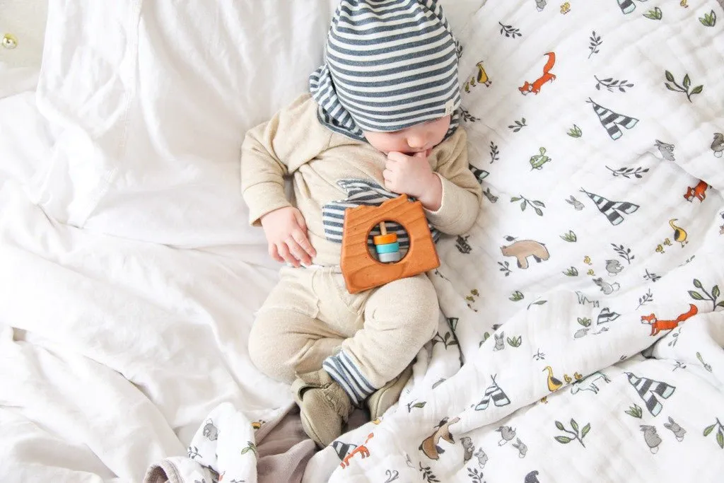 Arizona State Wooden Baby Rattle