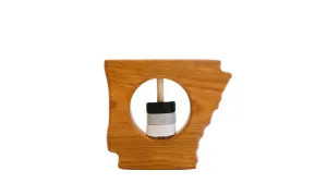 Arkansas State Wooden Baby Rattle