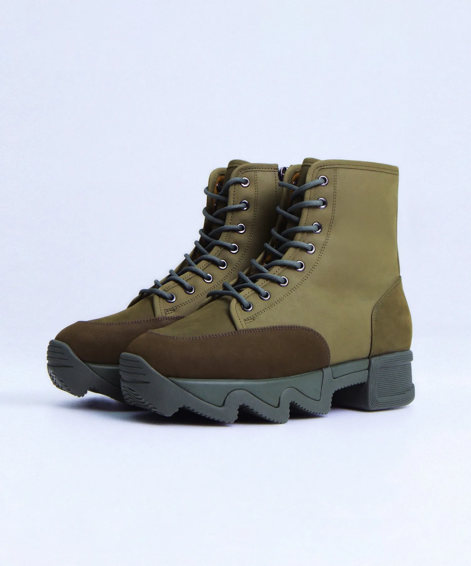 Arom Khaki Lace-Up Boot
