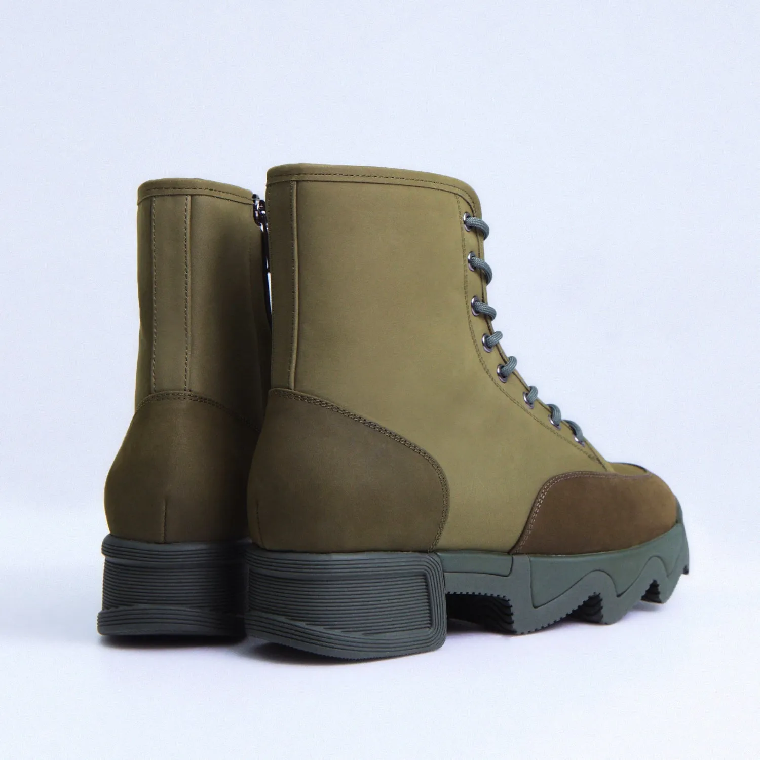 Arom Khaki Lace-Up Boot