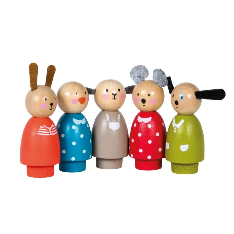 Assorted Wooden Characters - La Grande Famille