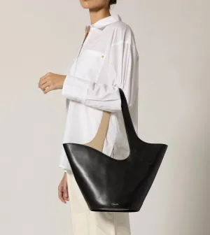 Astrid Tote Bag | Black & Moccasin