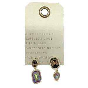 Asymmetrical Resin Crystal Drop Earrings By Anthropologie