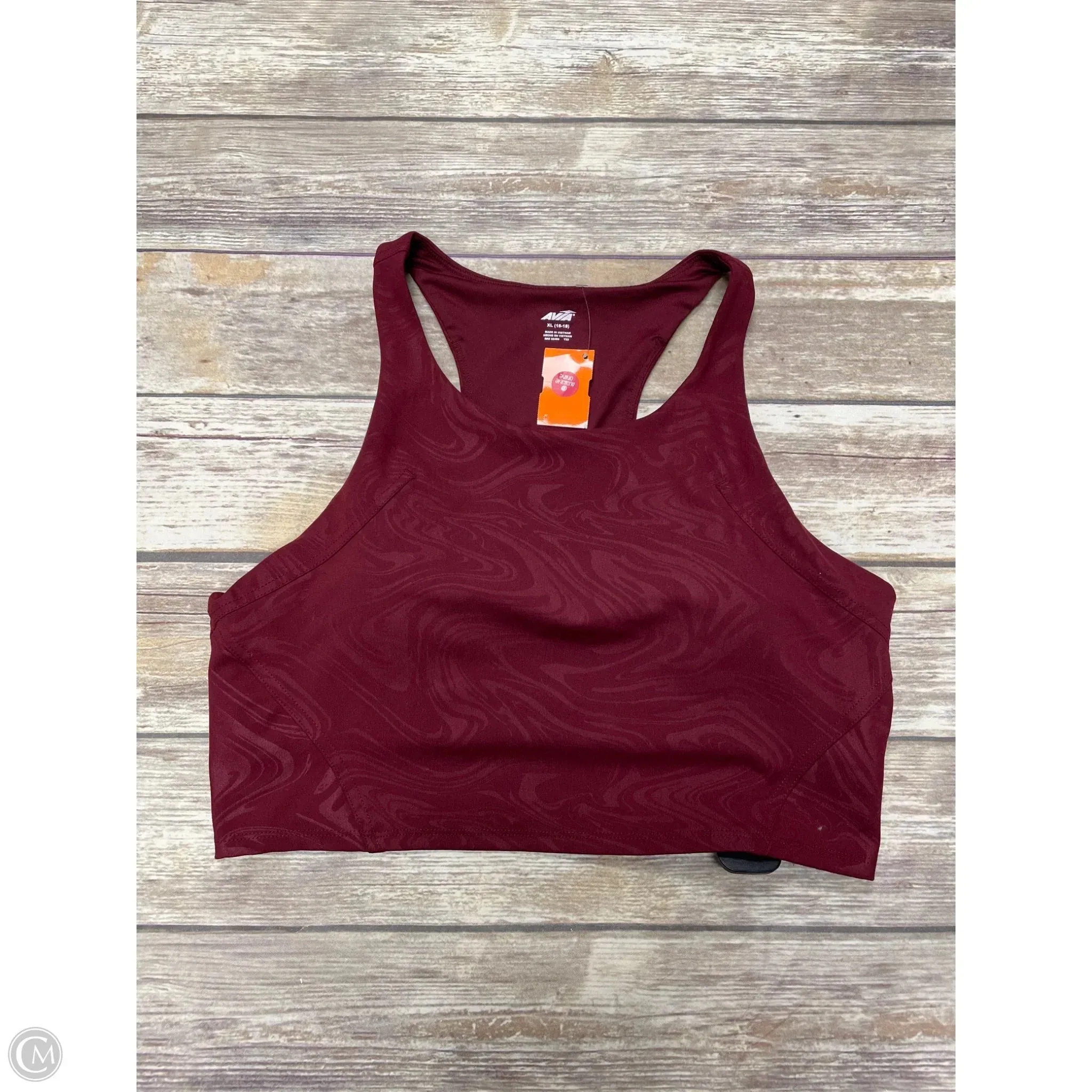 Athletic Bra By Avia In Maroon, Size: Xl