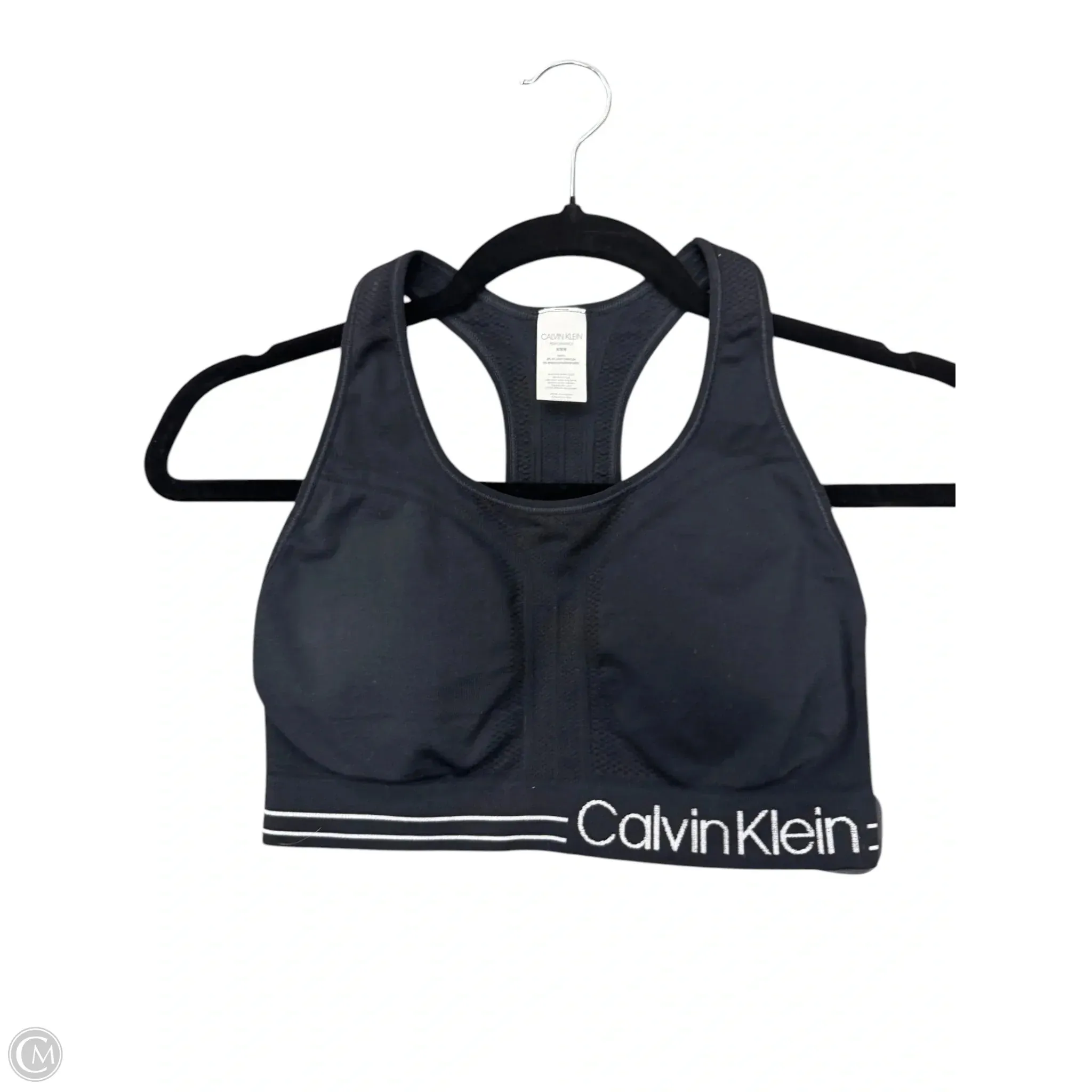 Athletic Bra By Calvin Klein In Black, Size: M