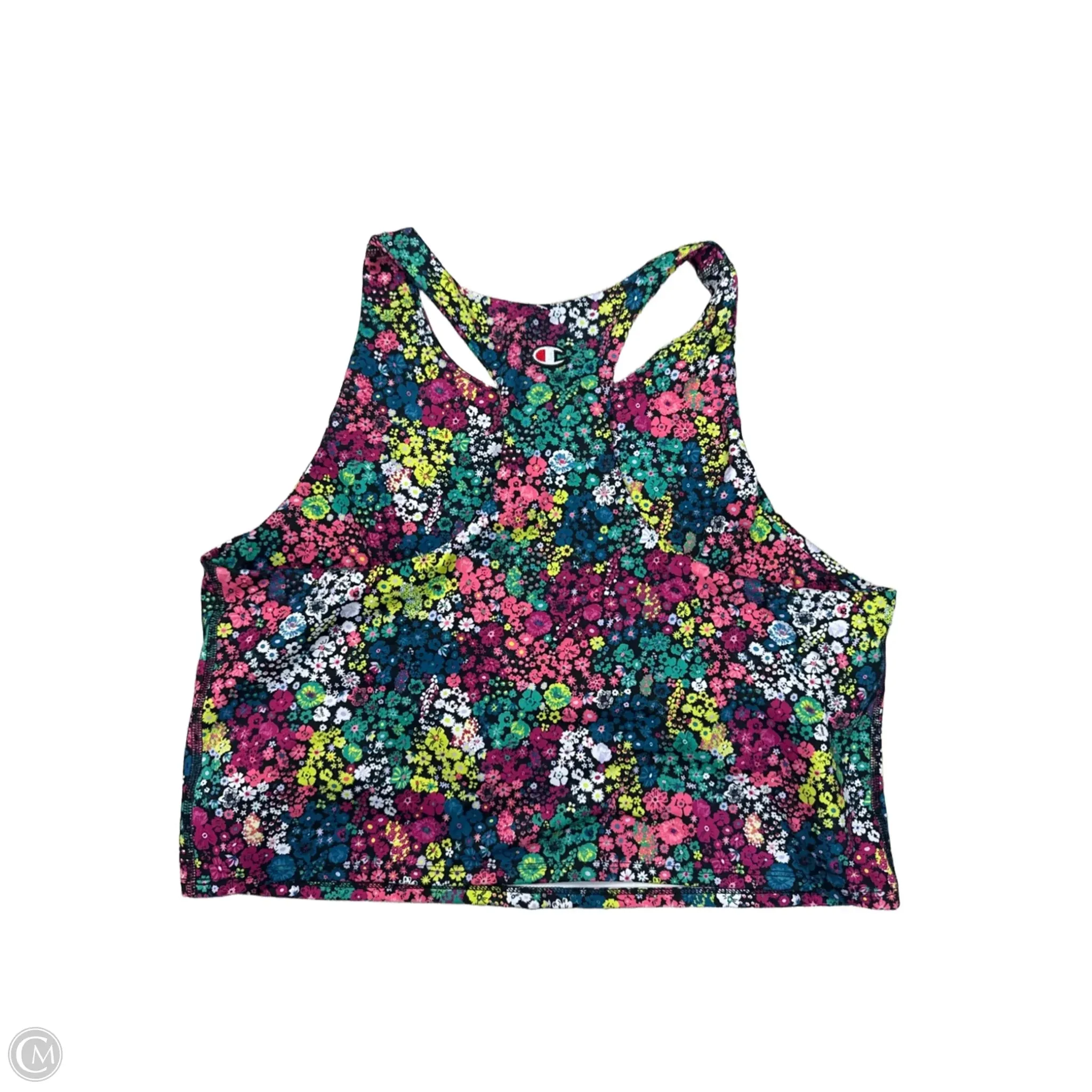 Athletic Bra By Champion In Floral Print, Size: Xl