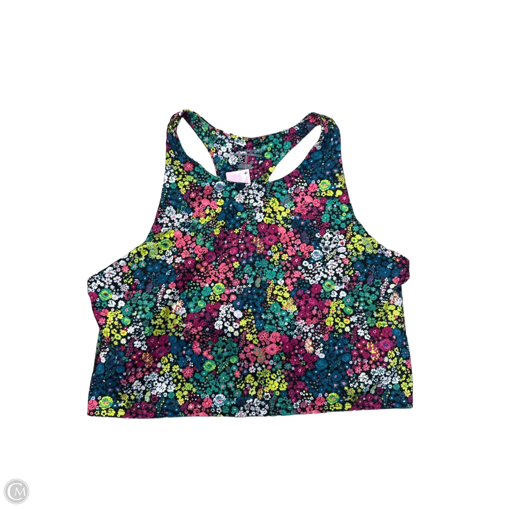 Athletic Bra By Champion In Floral Print, Size: Xl