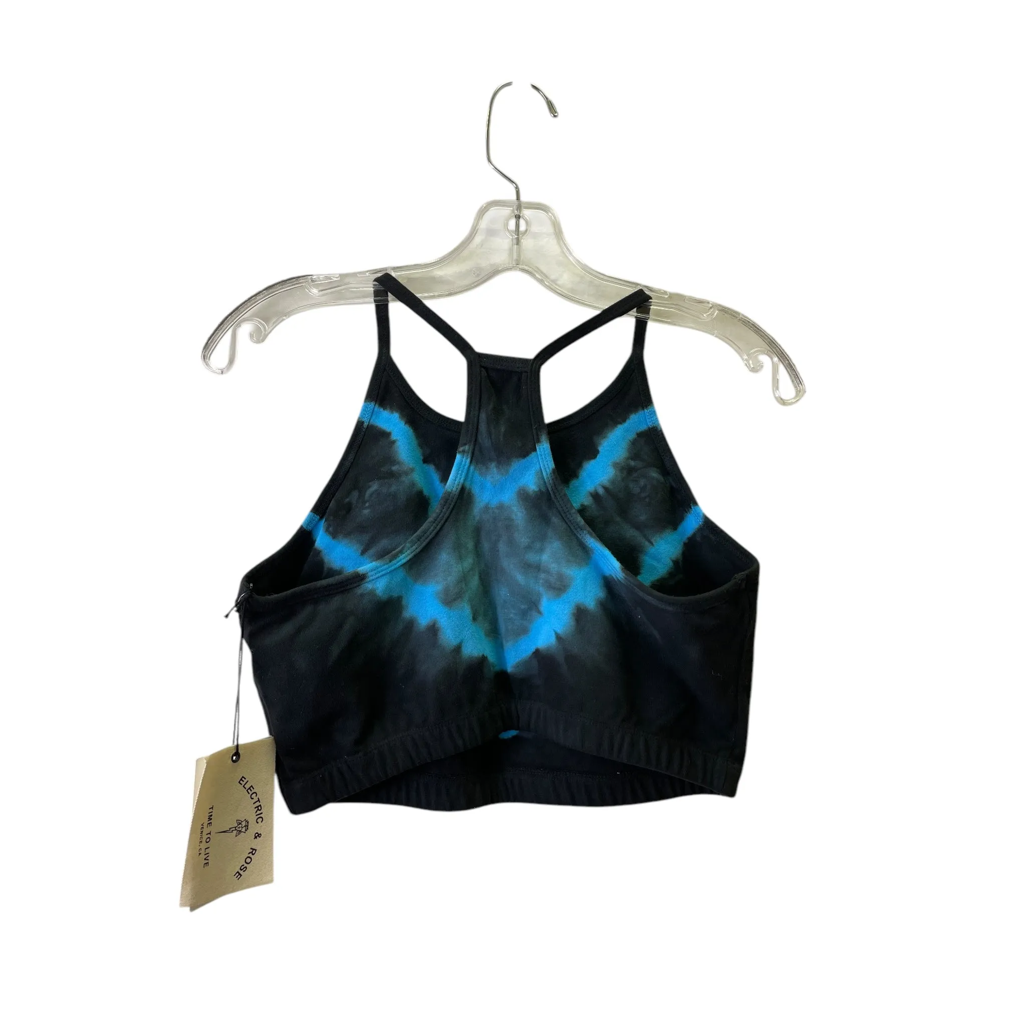 Athletic Bra By Electric & Rose In Black & Blue, Size:L