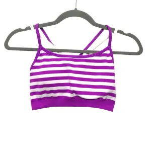 Athletic Bra By Fabletics In Purple & White, Size:Xs