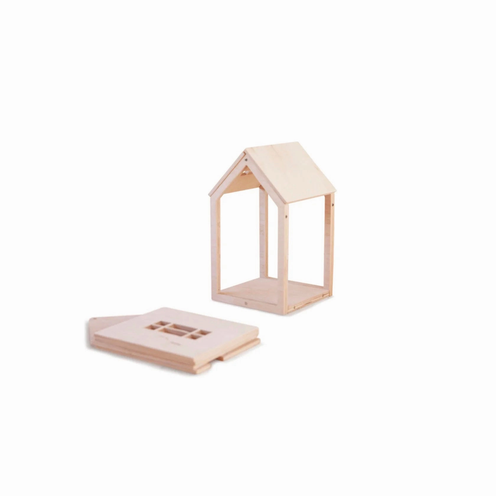 babai Wooden Dollhouse On The Magnets L Natural