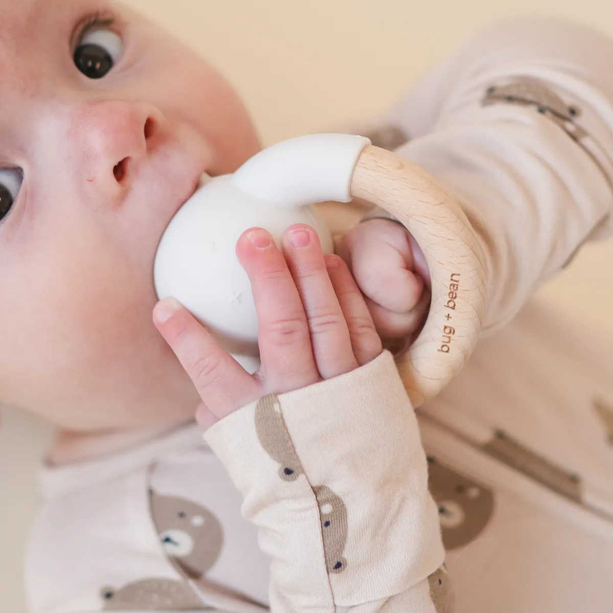 Baby Bear Teether Rattle Toy