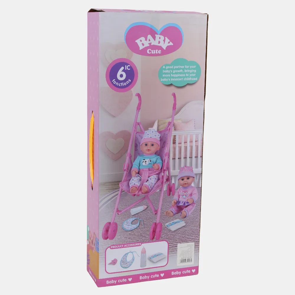 Baby Doll with Stroller