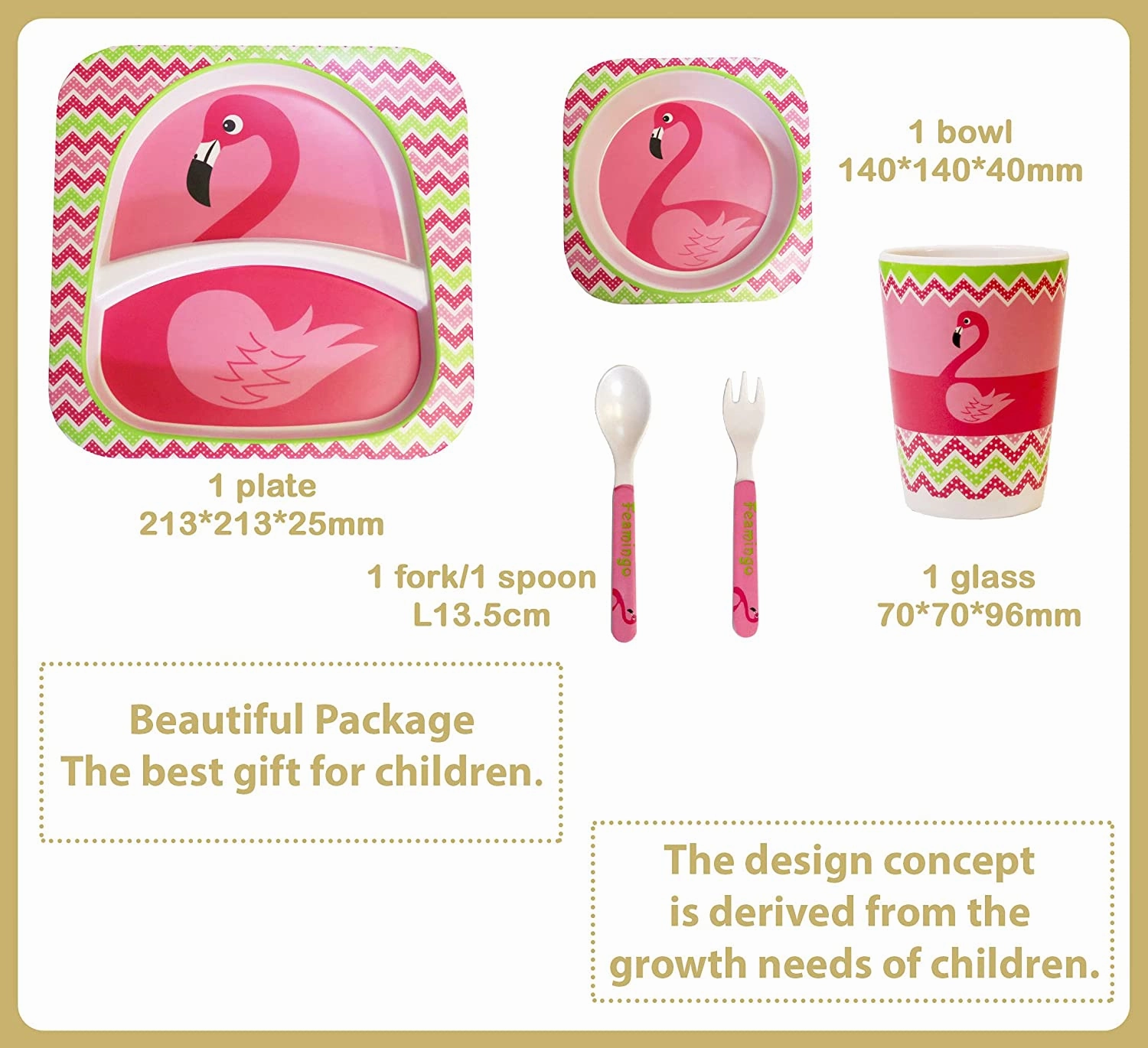 Bamboo tableware 5 set