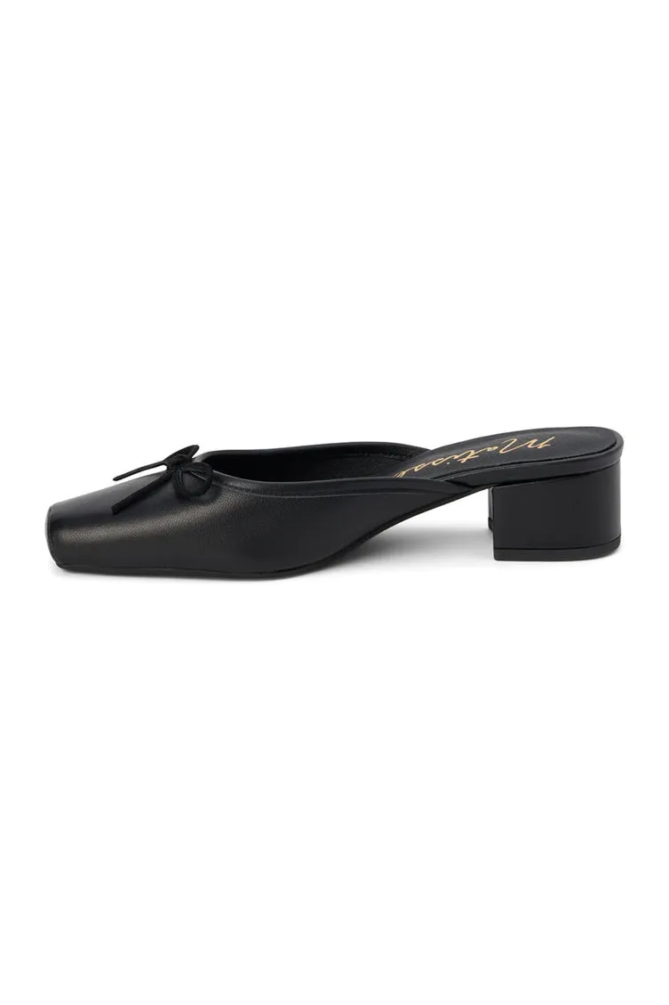 Basilio Heeled Mule - Black