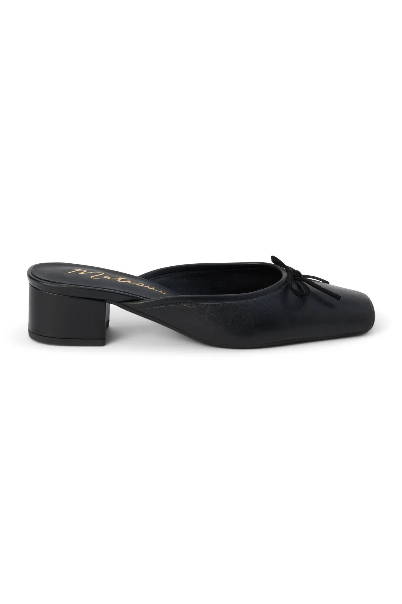 Basilio Heeled Mule - Black