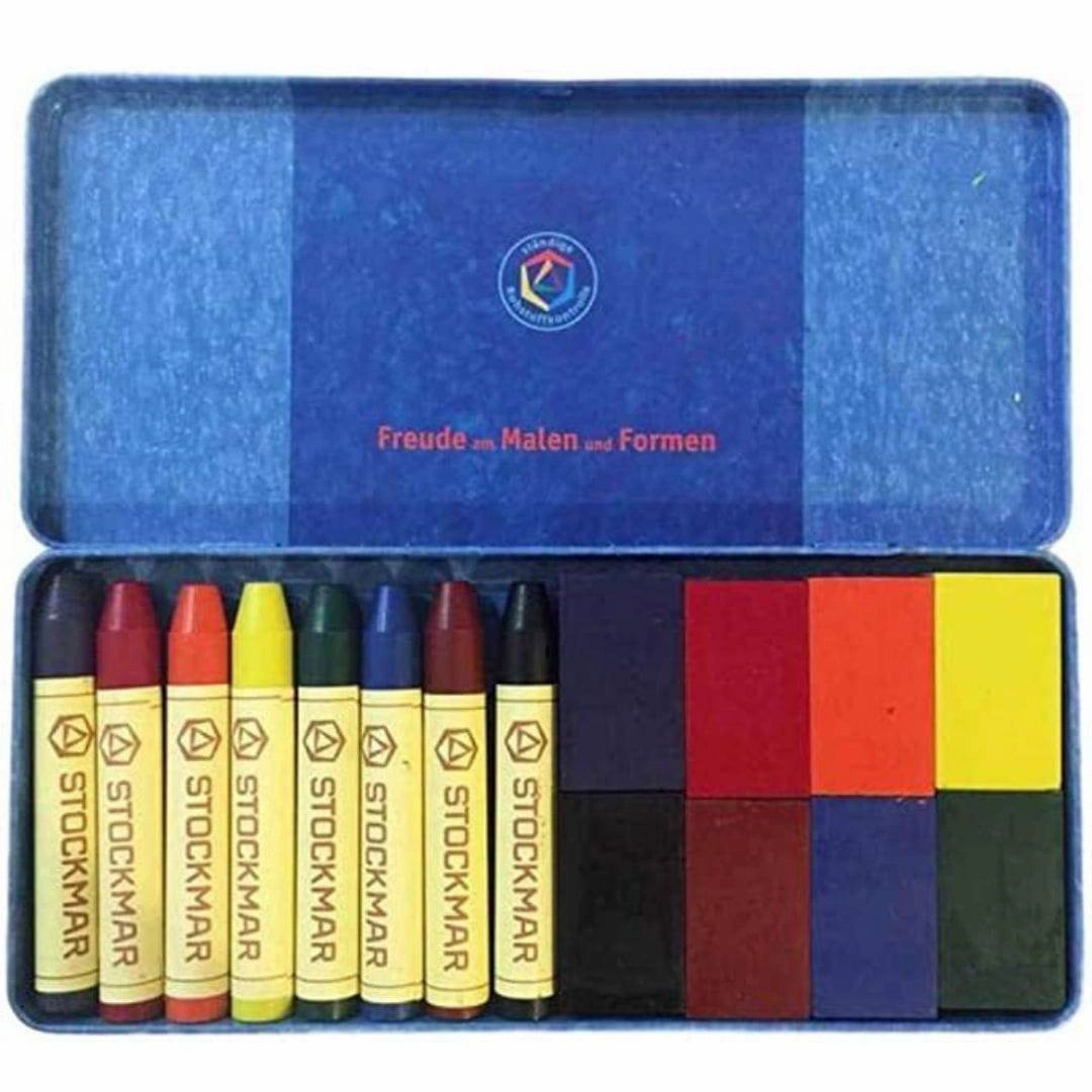 Beeswax Crayons -  8 Sticks   8 Blocks
