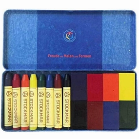 Beeswax Crayons -  8 Sticks   8 Blocks