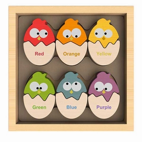 BeginAgain Colors N Eggs Bilingual Puzzle
