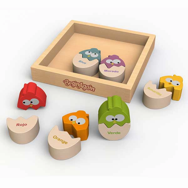 BeginAgain Colors N Eggs Bilingual Puzzle