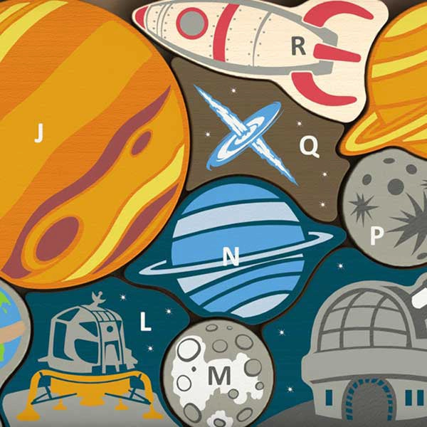 BeginAgain Space A To Z Puzzle & Playset