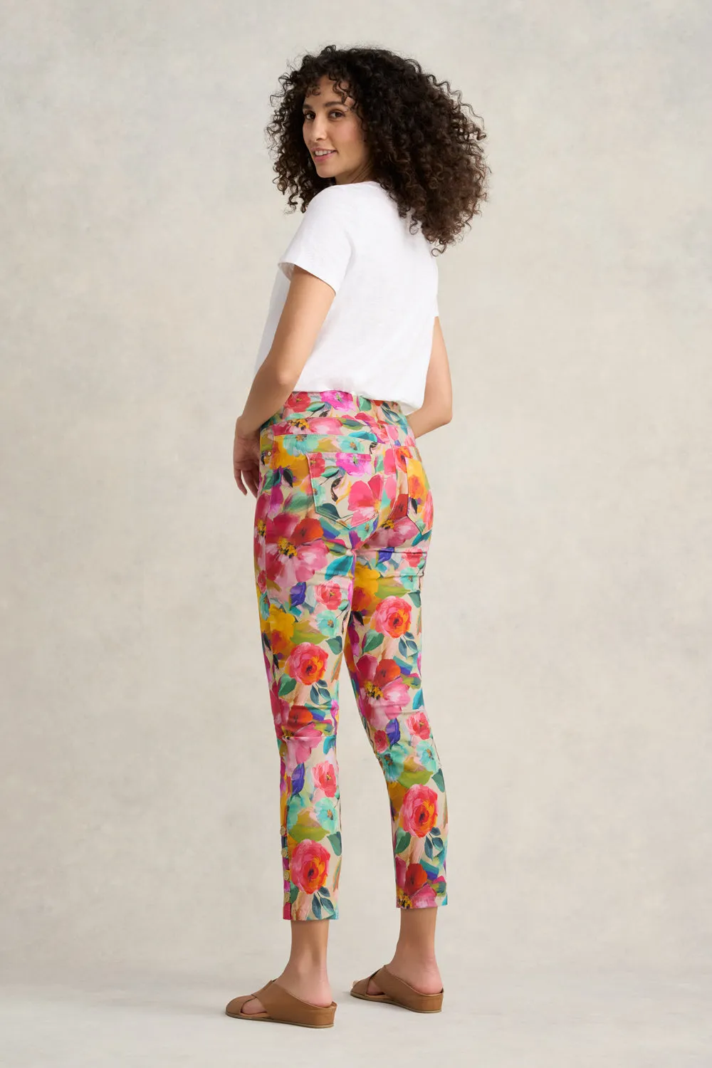 Bengajean 7/8th Button Detail - Multi Roses Print