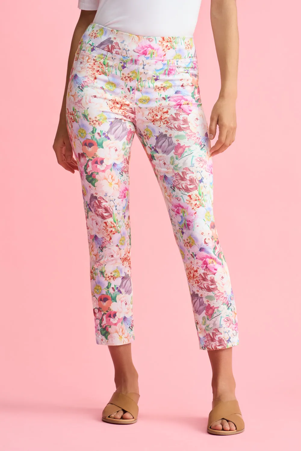 Bengajean 7/8th Button Detail - Spring Bouquet Print