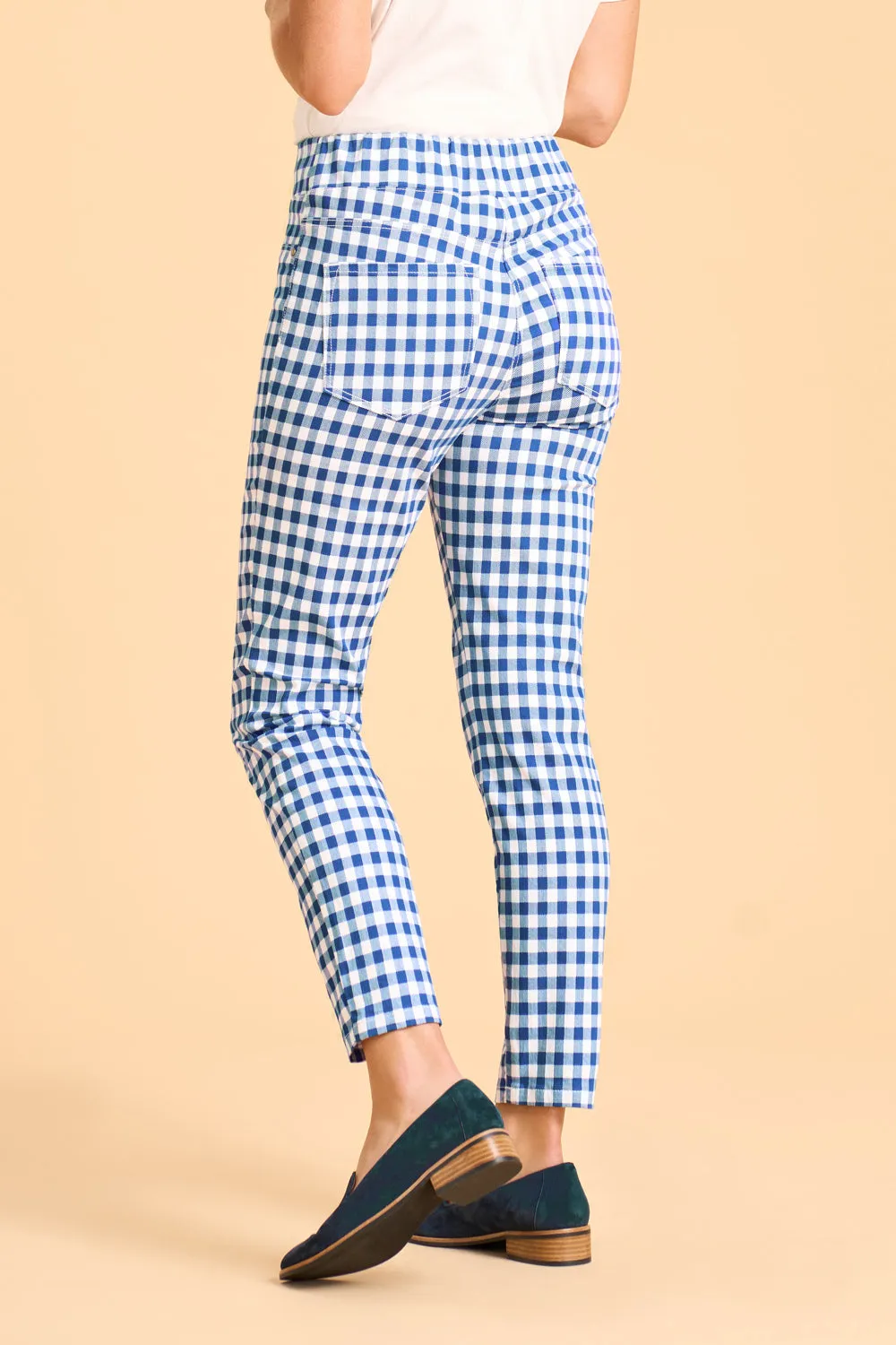 Bengajean 7/8th Skinny Leg - Azure Gingham