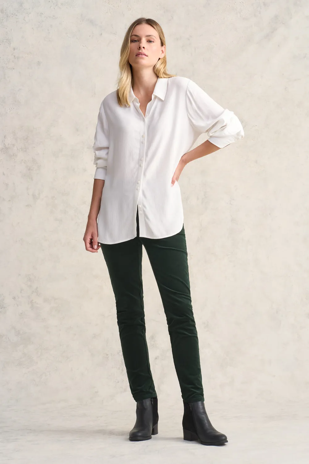 Bengajean Cord Skinny Leg - Forest Green