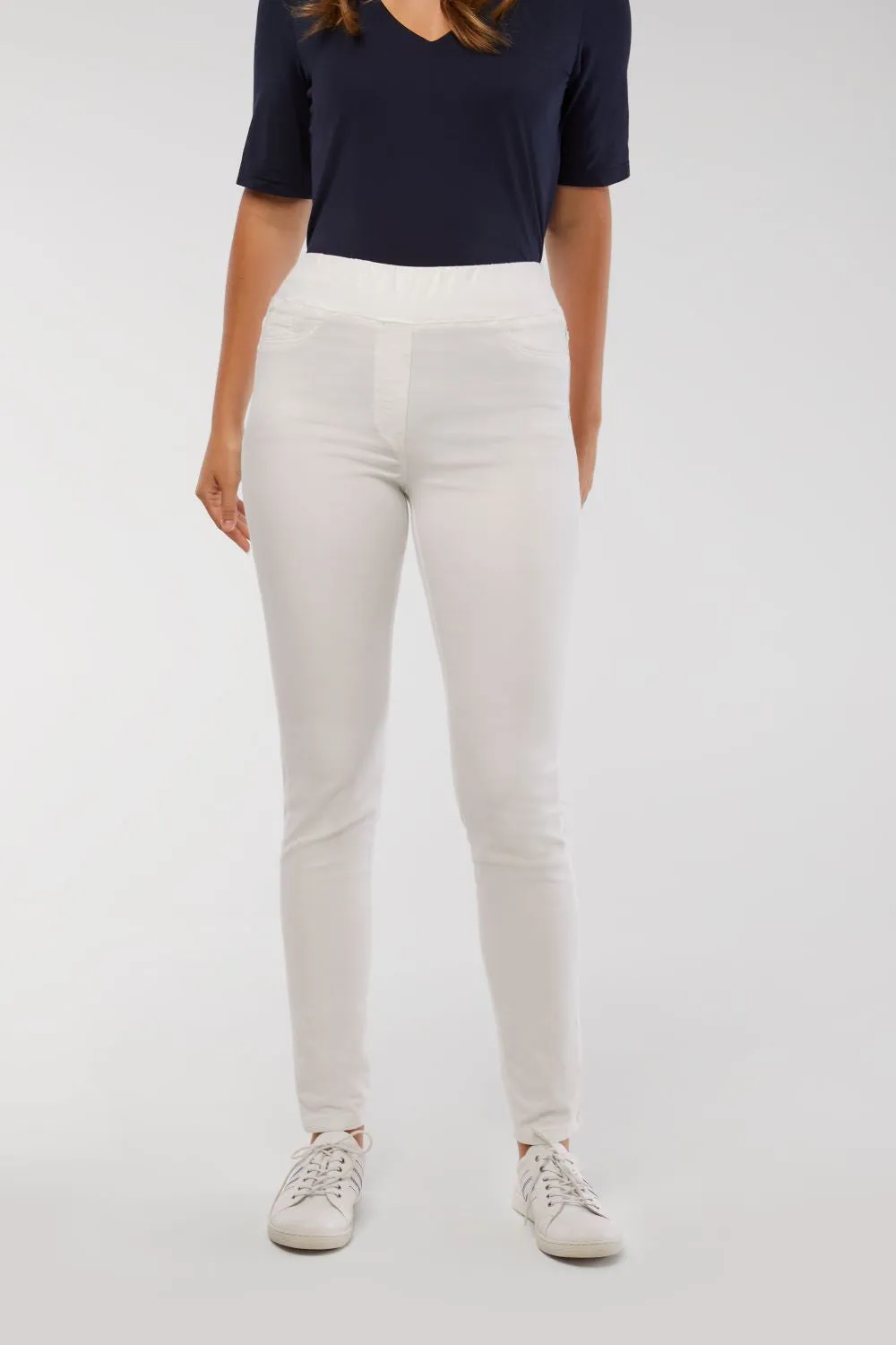 Bengajean Full Length Skinny Leg - White