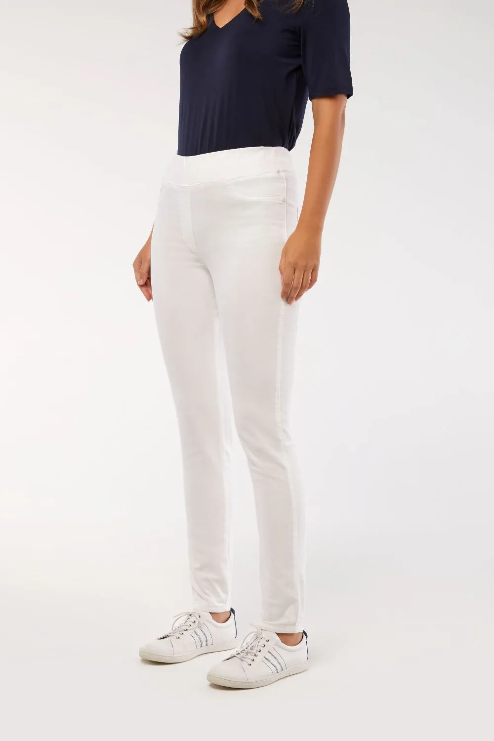 Bengajean Full Length Skinny Leg - White