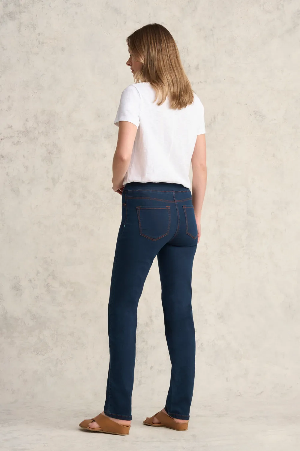 Bengajean Full Length Straight Leg - Clean Denim Blue