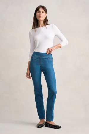 Bengajean Full Length Straight Leg - Indigo Mid Wash